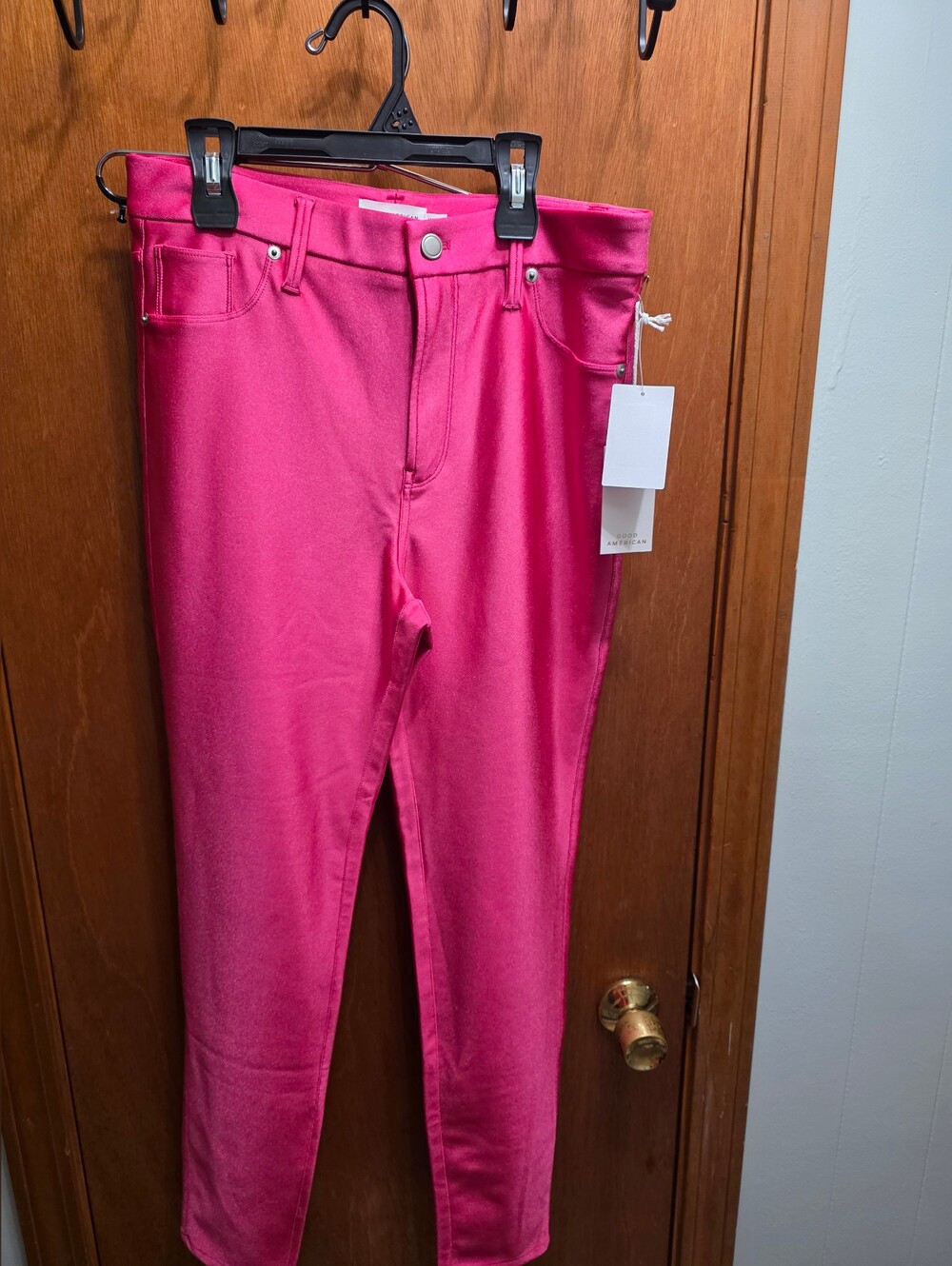 Good American Hot Pink Skinny Jeans